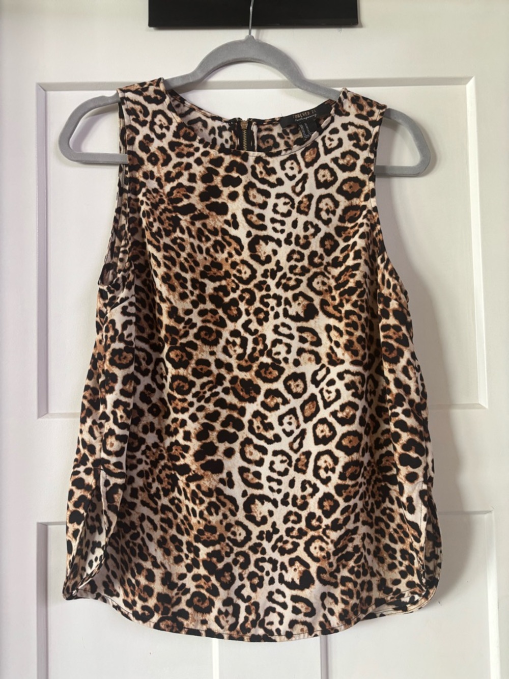 Forever 21 Leopard Print Sleeveless Camisole - Brown/Black/Cream